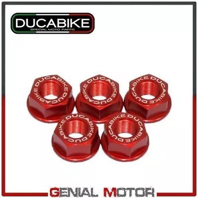 Crown Flange Nuts Kit Red Ducabike Ducati Scrambler Flat Track Pro 2016>2017 • $30.70